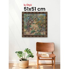 Hars Heritage Eskitme Kahverengi Çerçeve 51 x 51 cm Şeffaf Korumalı Pvc
