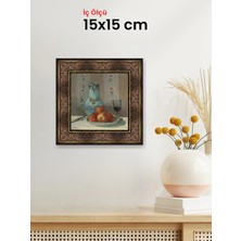 Hars Heritage Eskitme Kahverengi Çerçeve 15 x 15 cm Şeffaf Korumalı Pvc