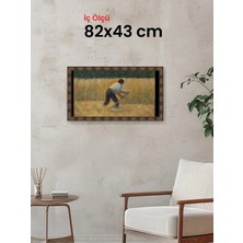 Hars Heritage Eskitme Kahverengi Çerçeve 82 x 43 cm Şeffaf Korumalı Pvc
