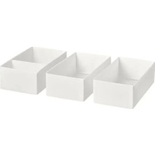 IKEA Skubb Kutu Seti , Beyaz, 20X38X12 Cm, 3'lü Set