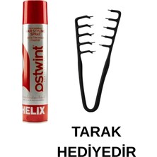 Ostwint Helix 5 Numara Ultra Hold Fixative Güçlü Tutuş Saç Spreyi 300ML & Morco Mucizevi Tarak Hediye