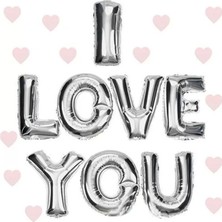 Skygo I Love You Folyo Balon Gümüş Renk 35 cm