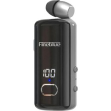 Pileli Store Fineblue F580 Dijital Göstergeli Makaralı Titreşimli Bluetooth Kulaklık Siyah