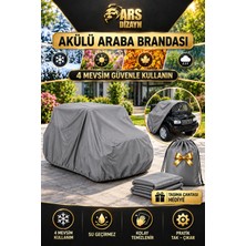 Ars Dizayn Akülü Araba Araç Brandası, Su Geçirmez Akülü Çocuk Arabası Koruma Kılıfı Örtüsü - Gri