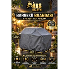 Ars Dizayn Barbekü-Mangal Koruma Örtüsü Gri (Tam Koruma-4 Mevsim)