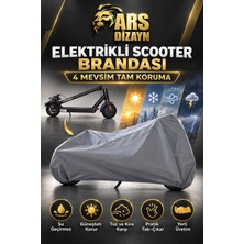 Ars Dizayn Elektrikli Scooter Brandası, Gri Koruyucu Örtü- Su Geçirmez