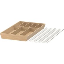 IKEA Uppdatera Çekmece Düzenleyici , Beyaz-Bambu, 52X50 cm