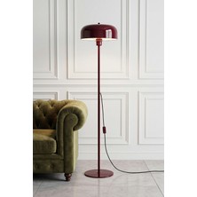 Marrien Marella Tek Ayaklı Bordo Metal Modern Lambader  Salon & Oturma Odası & Yatak Odası