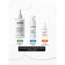Youno Care 3'lü Leke Karşıtı Parlaklık Veren Arınma Seti | Köpük + Tonik + C Vitamini Serum