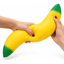 Cello Design Mega Banana 55 cm Dev Boy Muz Squishy – Yumuşak Dokulu Sıkılabilir Stres Oyuncağı