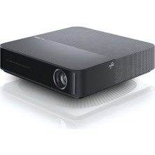 Loewe We. Beam Mini Lazer Taşınabilir Projektör Full Hd 500 Ansı Lümen Otomatik Odak Dahili Hoparlör Netflix Youtube Prime Video Gri