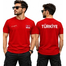 BarsDepo Türkiye Atatürk Imzalı Özel Tasarım Tişört Forma | % 100 Pamuk