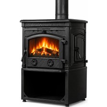Firestove Fire Stove  FRS-014YKST   Yandan Kapaklı Odun Hazneli Pik Döküm Şömine Soba