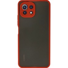 Ny Joy Xiaomi Mi 11 Lite Uyumlu Kılıf Montreal Silikon Kapak - Kırmızı