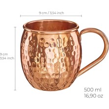 Wolawood Özel Bakır Kupa Bardak El Yapımı Dekoratif Mug Kahve Çay Su Bardağı Şık Tasarım Hediyelik Vintage Retro Ev Ofis Mutfak Dekorasyon Özel Seri