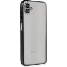 Ny Joy Samsung Galaxy A04 Uyumlu Kılıf Lensli Silikon - Siyah