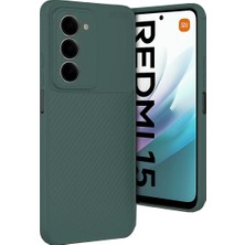 Ny Joy Xiaomi Redmi 15 4g Uyumlu Auto Focus Karbon Kapak - Koyu Yeşil