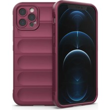 Ny Joy Apple iPhone 12 Pro Uyumlu Kılıf Optimum Silikon - Bordo