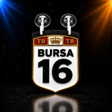 Yıldırım Oto Aksesuar Bursa 16 Vantuzlu Araç Cam Süsü Tr Taç Figürlü Dekoratif Plaka Oto Aksesuar