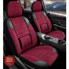 Hasakman Opel Corsa Miami Bordo Tay Tüyü Oto Koltuk Kılıfı Tam Set-Kolay Montaj-Terletmez-Ortopedik 1990-2000