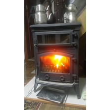 Firestove Fire Stove  FRS-0011  Sirius Maxi  3 Camlı Kuzineli Döküm  Şömine Soba