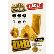 Vittuc 999.9 Fine Gold Altın Külçe Sıkılabilir Stres Oyuncağı - Gerçekçi Doku Sık Stres At Oyuncak