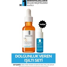 La Roche Posay Dolgunluk Veren Işıltı Seti C Vitamini Serum 30ML + Hyalu B5 10 ml Serum