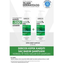 Vichy Dercos Anti-Dandruff Kepek Karşıtı Şampuan Normal & Yağlı Saçlar 390 ml x 2 Adet
