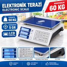 Netoc Bozyel 60 Kg Şarjlı Çelik Tuşlu Elektronik Dijital Bakkal Manav Market Pazarcı Ve Kasap Terazisi 60 Kg Kapasiteli Tartı TÜRKÇE TUŞLU 5 Gr Hassasiyet