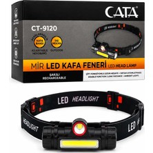 Cata CT-9120V Mir LED Kafa Feneri Şarjlı Ayarlanabilir Bantlı Outdoor Kamp Feneri
