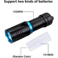 Wison WS-4545 10W 1800 Lümen Şarjlı Su Altı Feneri Type-C, 5000 Mah, 100 M Menzil, Su Geçirmez