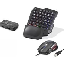 Skygo Mobil Oyun Klavye Mouse Dönüştürücü Seti Rgb Siyah K191