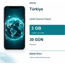 Türkiye Esım Internet Paketi 3 GB 30 Gün - Premium