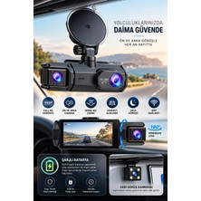 Ön Arka Kamera 1080P Full Hd Wifi 180° Geniş Açı Şarjlı
