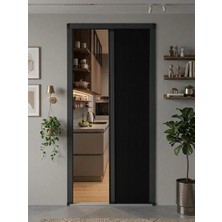 Nakkash Exclusive Termal 110x200 Antrasit Kumaş Akordion Kapı