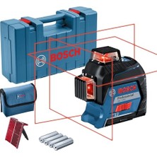 Defne Store Gll 3-80 Çizgi Lazer, 30M Çalışma Alanı (Alıcı ile 120M), 4 x Aa Pil, Ip 54, Kırmızı Lazer, Taşıma Çantası