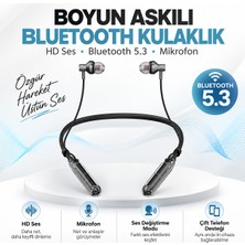 Solezon Ghost Boyun Askılı Bluetooth 5.3 Kulaklık Hd Ses Mikrofonlu Ses Değiştirme Modlu