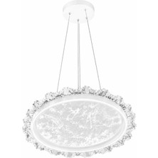 Verona Modern Kristal LED Sarkıt Avize 3 Renk Ayarlı Beyaz Kasa
