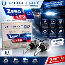 Photon Zero+3 Plus LED H1 Ice White 12-24V Fansız LED Far Ampulü 2'li Set ❄️💡