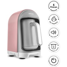 Emsan Kumda Türk Kahve Makinesi Pembe 5 Fincan Kapasiteli 735W