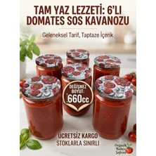Evim 365 Desen Kapaklı 660 cc Cam Konserve Kavanoz 6'lı