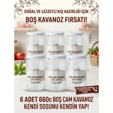 Evim 365 Desen Kapaklı 660 cc Cam Konserve Kavanoz 6'lı