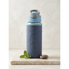 Tohana H2O Deri Kılıflı Pipetli 500 ml Cam Matara – Sağlıklı Sporcu Suluğu ve Su Şişesi