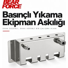 Robeve Bear Force Duvar Tipi Basınçlı Yıkama Ekipman Askısı – Metal Detailing Organizeri, Yıkama Tabancası Köpük Aparatı 5 Nozul Ucu ve Aksesuar Saklama Standı
