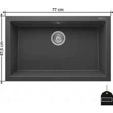 Real Stone Granit Eviye K013 Gordıon 77 (77 x 47,5)