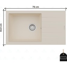Real Stone Granit Eviye P010 Assos 76 Xl (76 x 43,5)
