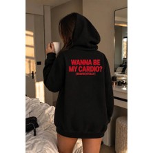 Genosha Be My Cardio  Oversize Hoodie Kapüşonlu Sweatshirt