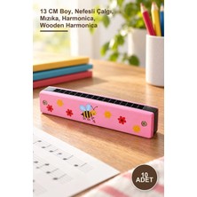 Yenilig 10 Adet Ahşap Mızıka – 13 cm Boy, Nefesli Çalgı, Mızıka, Harmonica, Wooden Harmonica