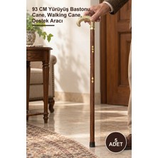 Yenilig 5 Adet Pirinç ve Ahşap Karışımı Baston – 93 cm Yürüyüş Bastonu, Cane, Walking Cane, Destek Aracı