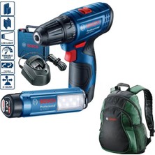 Maison Luré Akülü Vidalama Gsr 120-LI 2 Ah Çift GLI12V-300 Lamba Sırt Çantası